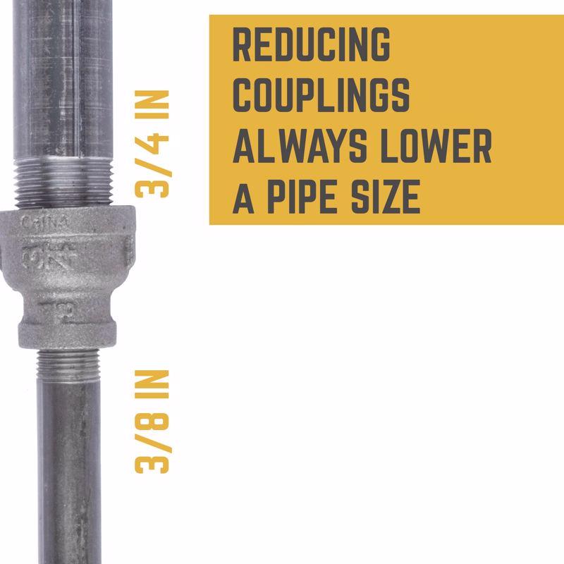 STZ Industries 3/4 in. FIP each X 3/8 in. D FIP Black Malleable Iron Reducing Coupling