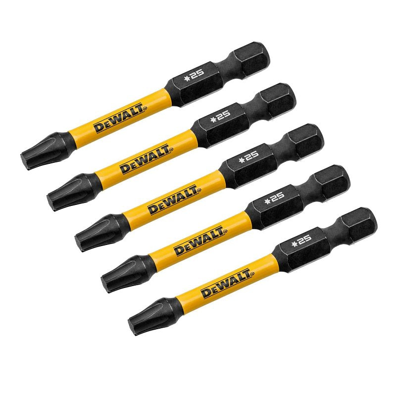 DEWALT DWAF2TX25IR5 Driver Bit, T25 Drive, Torx Drive, 1/4 in Shank, Hex Shank, 2-1/4 in L, HSS