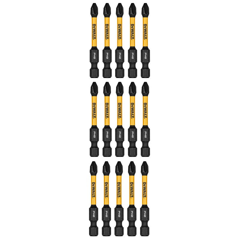 DEWALT FLEXTORQ DWAF2PH2IR15 Impact Screwdriver Bit, #2 Drive, Phillips Drive, 1/4 in Shank, Hex Shank, 2-1/4 in L