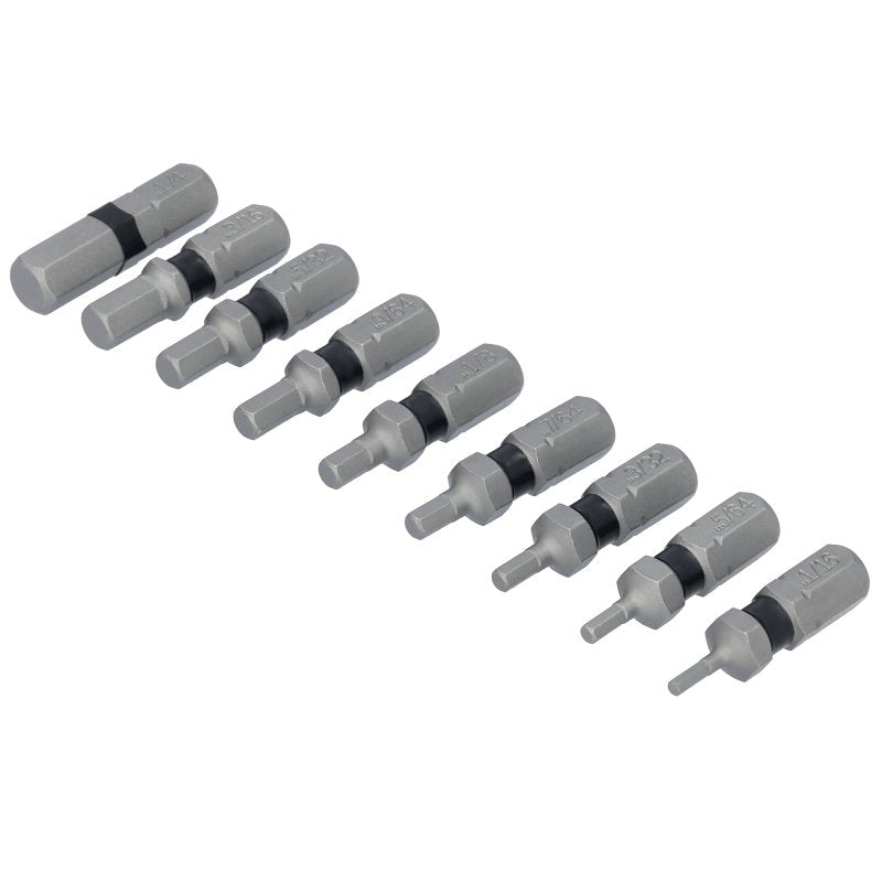 DEWALT TOUGHGRIP DWAF1HSTG9 Hex Bit Set, 9-Piece, Steel