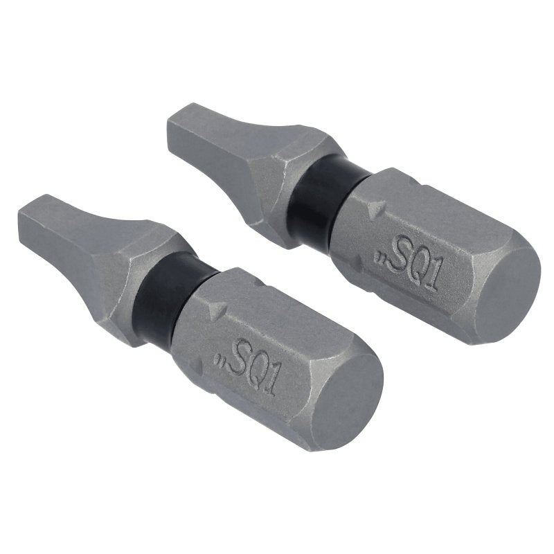 DEWALT TOUGHGRIP DWAF1SQ1TG2 Screwdriver Bit, #1 Drive, Square Drive, 1/4 in Shank, Hex Shank, 1 in L, Steel