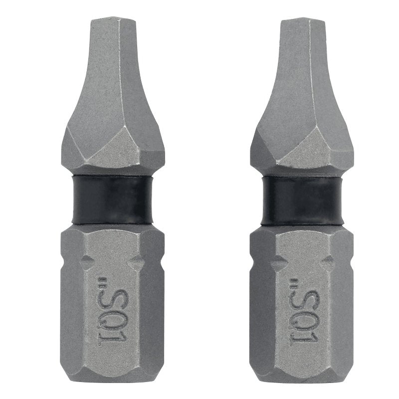DEWALT TOUGHGRIP DWAF1SQ1TG2 Screwdriver Bit, #1 Drive, Square Drive, 1/4 in Shank, Hex Shank, 1 in L, Steel
