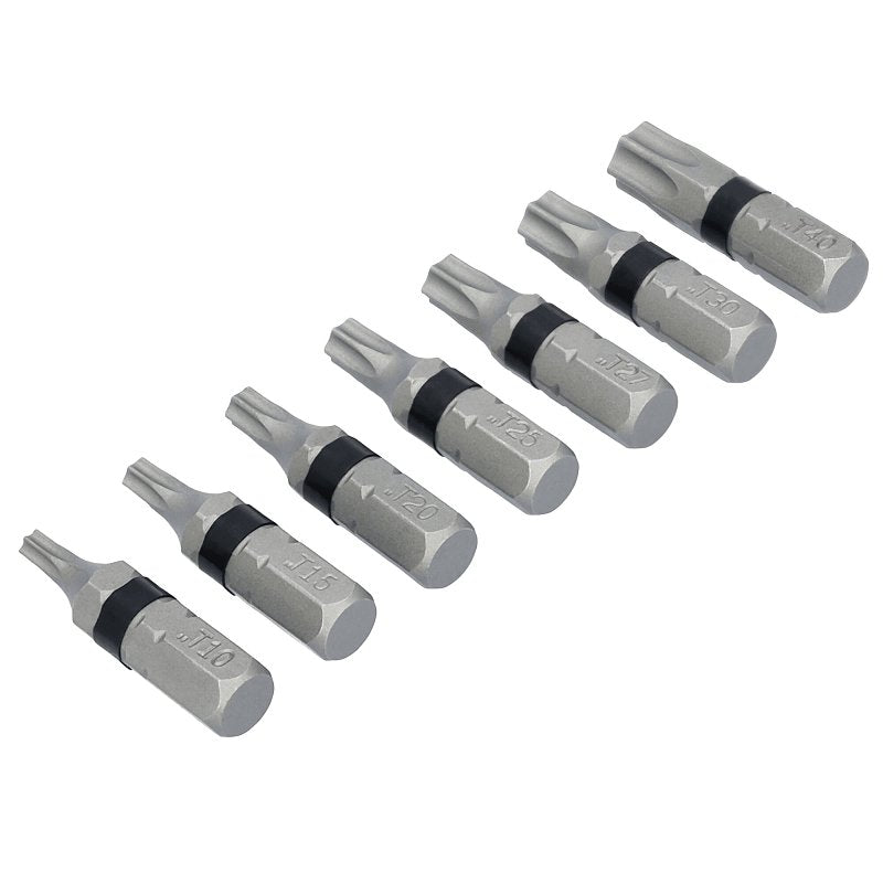 DEWALT TOUGHGRIP DWAF1TSTG7 Torx Security Bit Set, 7-Piece, Steel