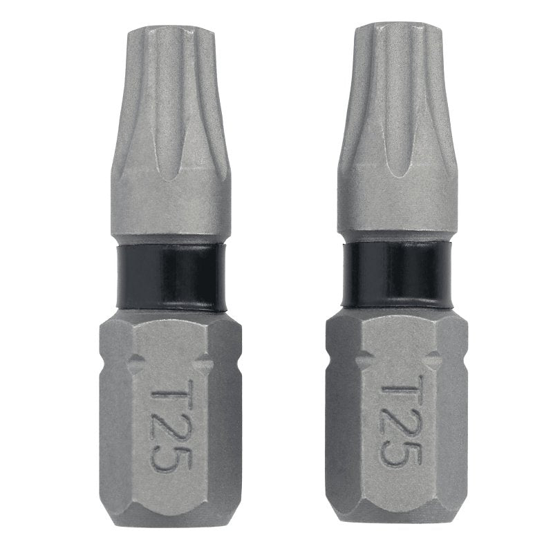 DEWALT TOUGHGRIP DWAF1TX25TG2 Screwdriver Bit, T25 Drive, Torx Drive, 1/4 in Shank, Hex Shank, 1 in L, Steel
