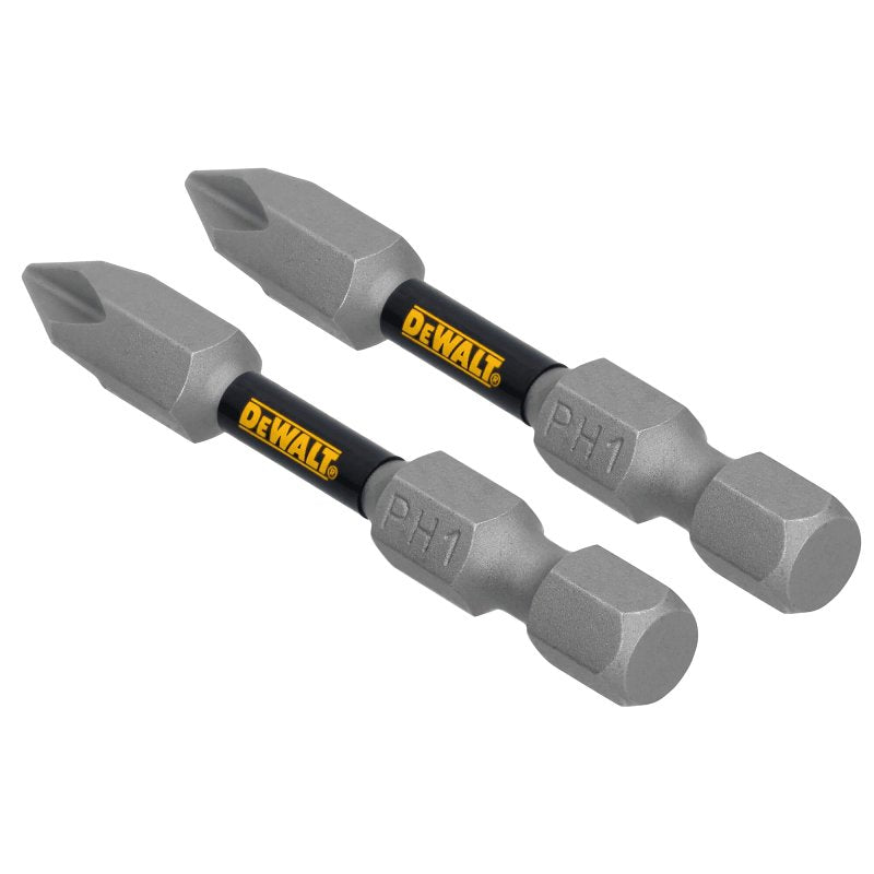 DEWALT TOUGHGRIP DWAF2PH1TG2 Screwdriver Bit, #1 Drive, Phillips Drive, 1/4 in Shank, Hex Shank, 2 in L, Steel