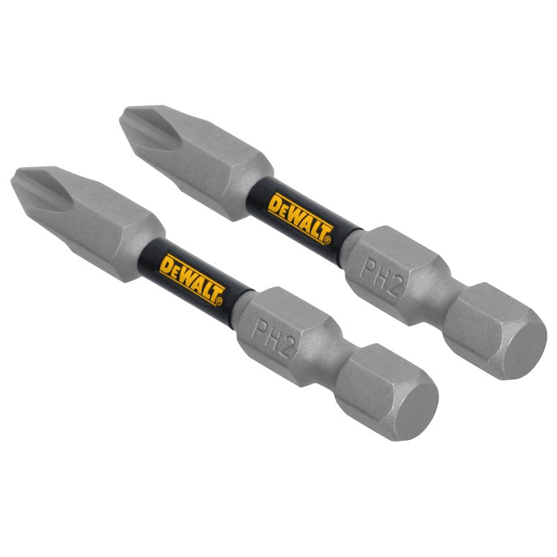 DEWALT TOUGHGRIP DWAF2PH2TG2 Screwdriver Bit, #2 Drive, Phillips Drive, 1/4 in Shank, Hex Shank, 2 in L, HSS