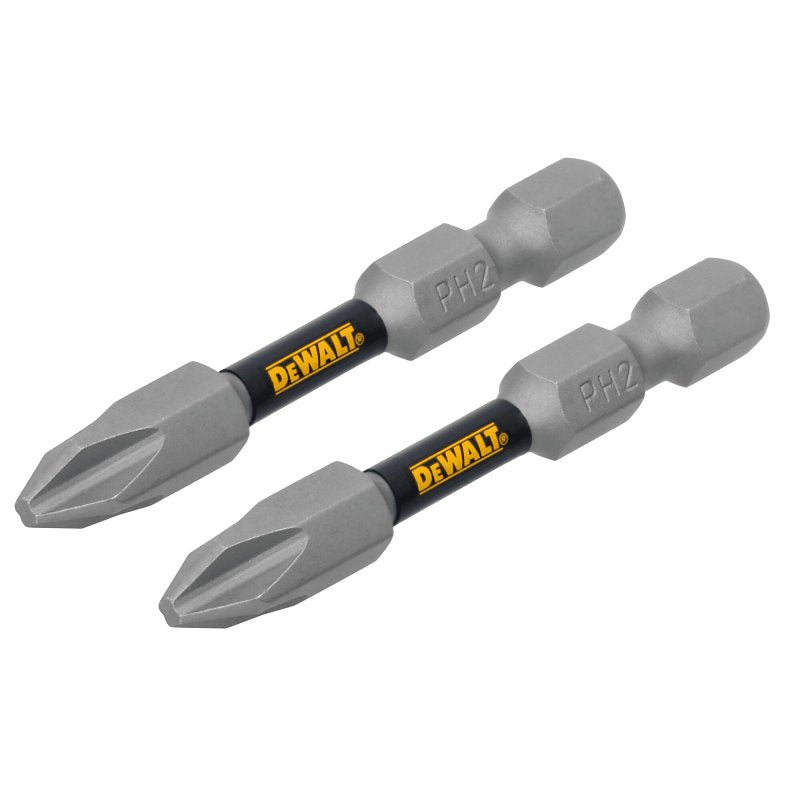 DEWALT TOUGHGRIP DWAF2PH2TG2 Screwdriver Bit, #2 Drive, Phillips Drive, 1/4 in Shank, Hex Shank, 2 in L, HSS