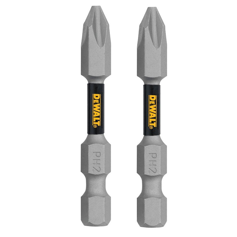 DEWALT TOUGHGRIP DWAF2PH2TG2 Screwdriver Bit, #2 Drive, Phillips Drive, 1/4 in Shank, Hex Shank, 2 in L, HSS