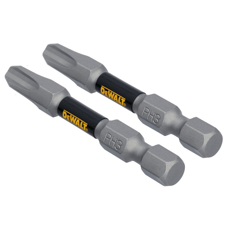 DEWALT TOUGHGRIP DWAF2PH3TG2 Screwdriver Bit, #3 Drive, Phillips Drive, 1/4 in Shank, Hex Shank, 2 in L, Steel