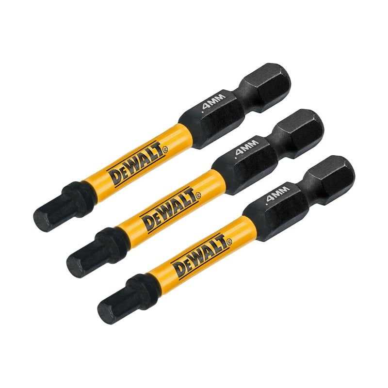 DEWALT Elite Series DWAF2HX4IR3 Insert Bit, 4 mm Drive, Hex Drive, 1/4 in Shank, Hex Shank, 2-1/4 in L, Steel
