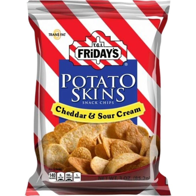 TGI Fridays 444532 Potato Skin, Cheddar and Sour Cream, 3 oz, Pack of 6