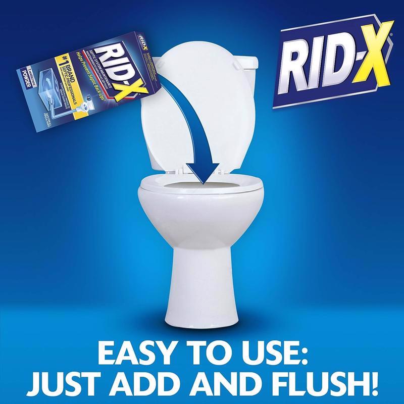 RID-X Powder Septic System Treatment 9.8 oz, Pack of 12