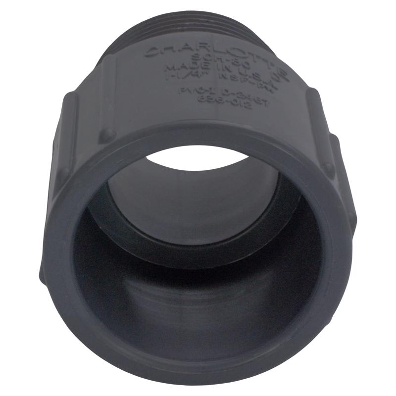 Charlotte Pipe 1-1/4 in. Slip X 1-1/4 in. D MPT PVC Adapter 1 pk