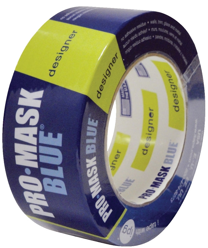 IPG PMD48 Specialty Masking Tape, 60 yd L, 1.88 in W, 5.8 mil Thick, Crepe Paper/Synthetic Rubber Backing, Dark Blue