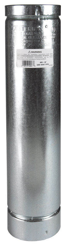 Selkirk 4 in. D X 18 in. L Aluminum Round Gas Vent Pipe, Pack of 6