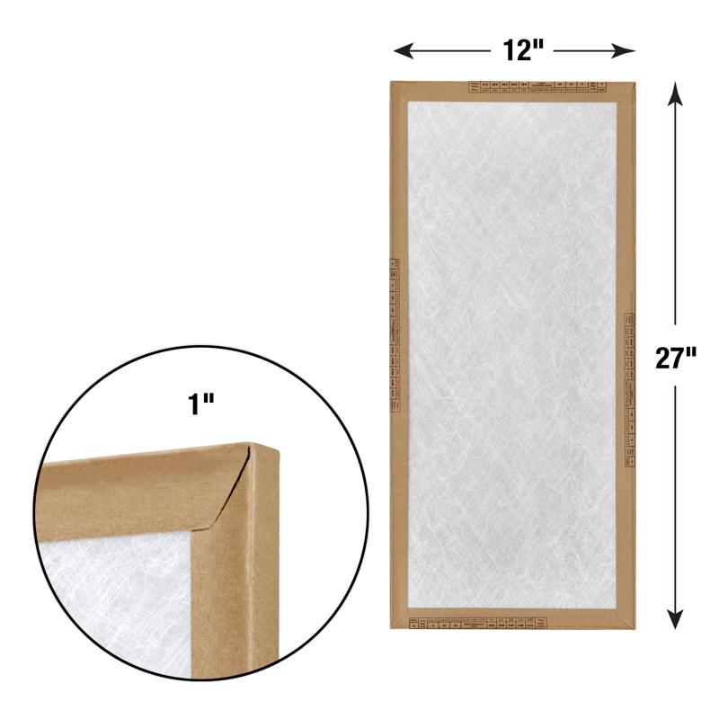 Flanders EZ Flow II 12 in. W X 27 in. H X 1 in. Fiberglass 1 MERV Air Filter 1 pk, Pack of 12