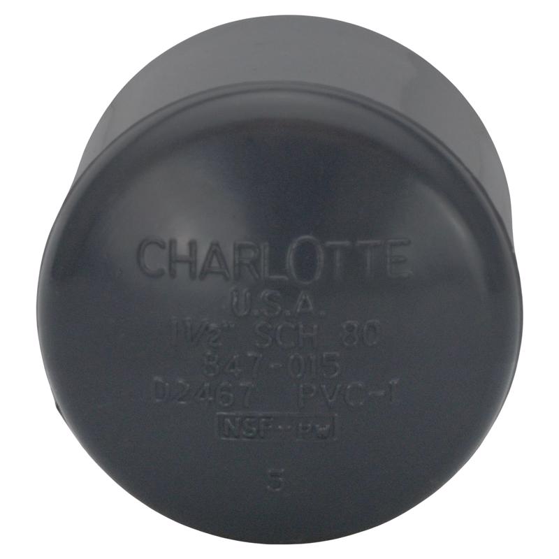 Charlotte Pipe Schedule 80 2 in. PVC Cap 1 pk