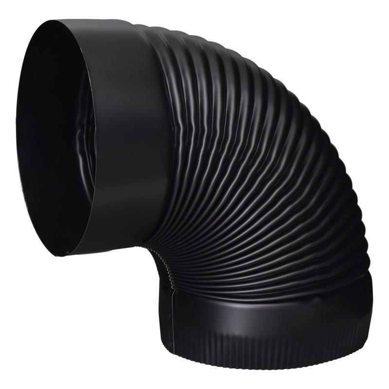 Imperial 8 in. D X 8 in. D 90 deg Galvanized Steel Stove Pipe Elbow, Pack of 4