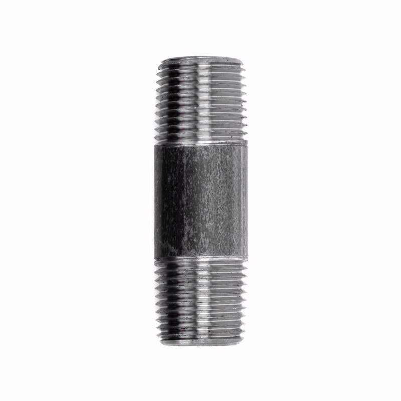 STZ Industries 3/8 in. MIP each X 3/8 in. D MIP Black Steel 2-1/2 in. L Nipple, Pack of 5