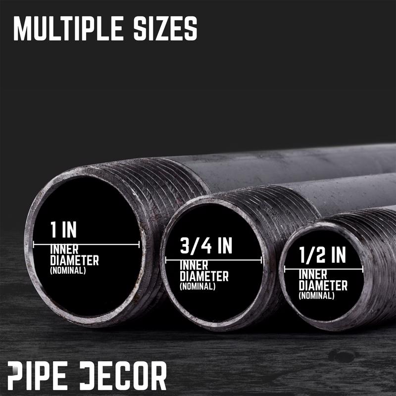 STZ Industries 1/2 in. MIP each X 1/2 in. D MIP Black Steel 3-1/2 in. L Nipple, Pack of 5