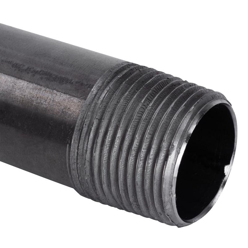 STZ Industries 1/2 in. MIP each X 1/2 in. D MIP Black Steel 4 in. L Nipple, Pack of 5