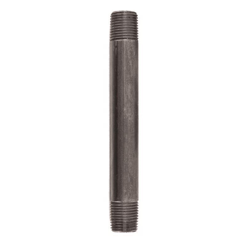STZ Industries 1/2 in. MIP each X 1/2 in. D MIP Black Steel 7 in. L Nipple