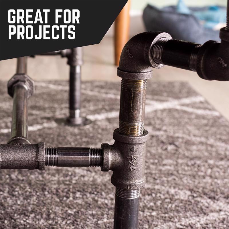 STZ Industries 1 in. MIP each X 1 in. D MIP Black Steel Close Nipple, Pack of 5