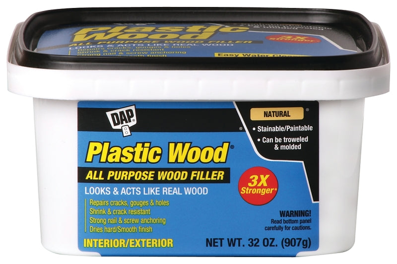 DAP 00525 Wood Filler, Paste, Musty, Natural, 32 oz