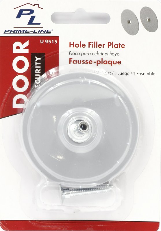 Defender Security U 9515 Hole Cover Plate, Steel, Painted, For: 1-3/4 in Thick Doors