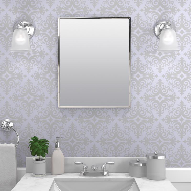 Zenna Home 20-1/8 in. H X 16-1/8 in. W X 3.25 in. D Rectangle Medicine Cabinet