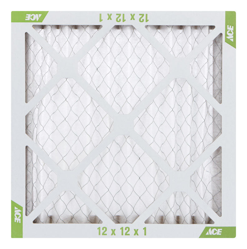Ace 12 in. W X 12 in. H X 1 in. D Synthetic 8 MERV Pleated Air Filter 1 pk, Pack of 12