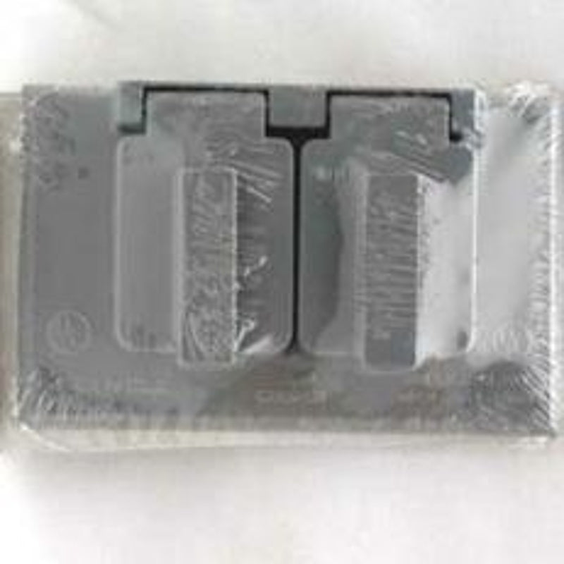 Eaton Wiring Devices S989-SP Cover, 2-13/64 in L, 3-3/32 in W, Rectangular, 1-Gang, Metal, Gray, Powder-Coated
