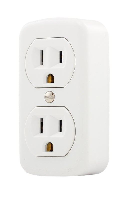 Eaton 78W-BOX Duplex Receptacle, 2-Pole, 15 A, 125 V, NEMA: NEMA 5-15R, White