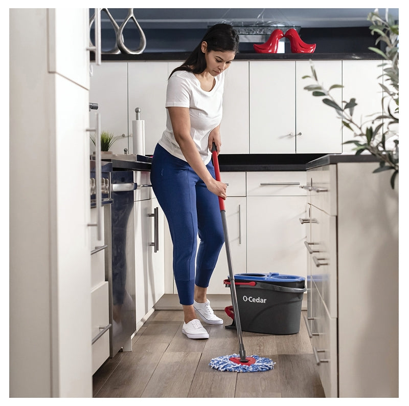 O-Cedar EasyWring RinseClean Series 172092 Spin Mop Refill, Microfiber, Blue/White