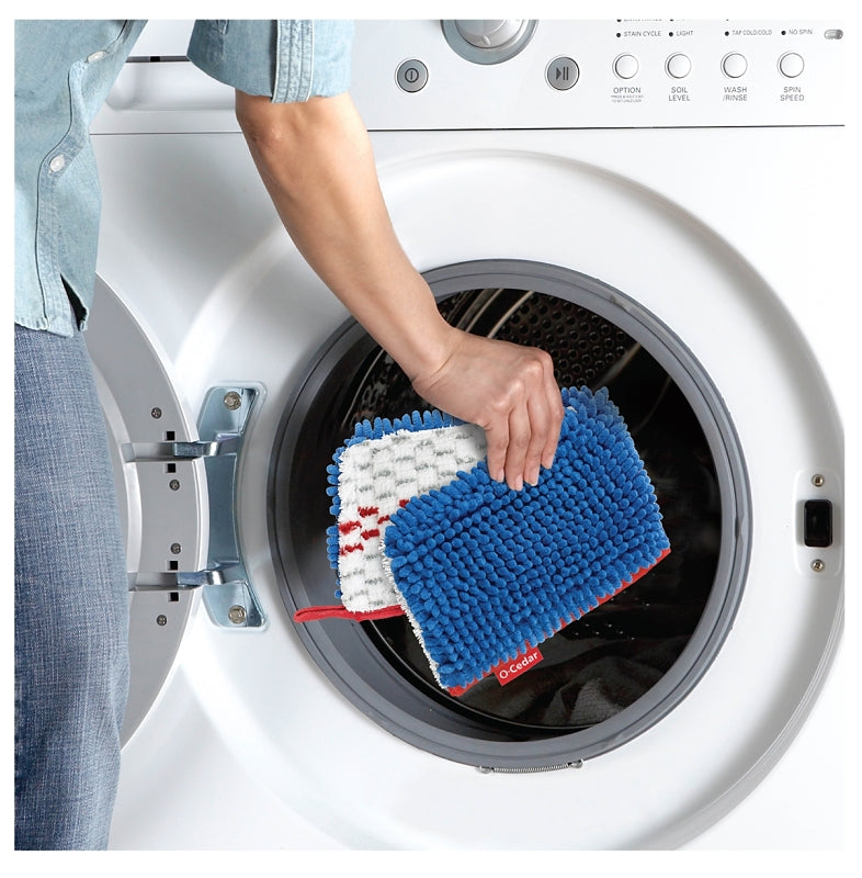O-Cedar 145643 Flip Mop Refill, Chenille/Microfiber, Blue/White