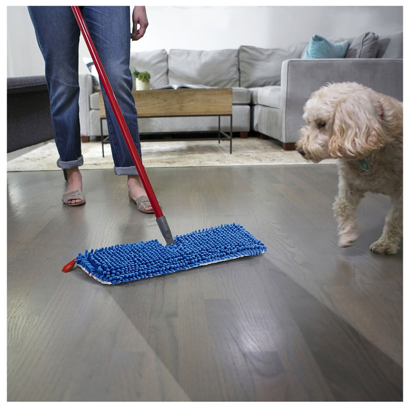 O-Cedar 145643 Flip Mop Refill, Chenille/Microfiber, Blue/White