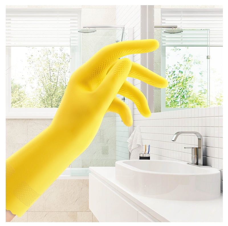 Playtex HandSaver Series 163675 Reusable Gloves, M, Latex/Neoprene/Nitrile, Yellow, Pack of 6