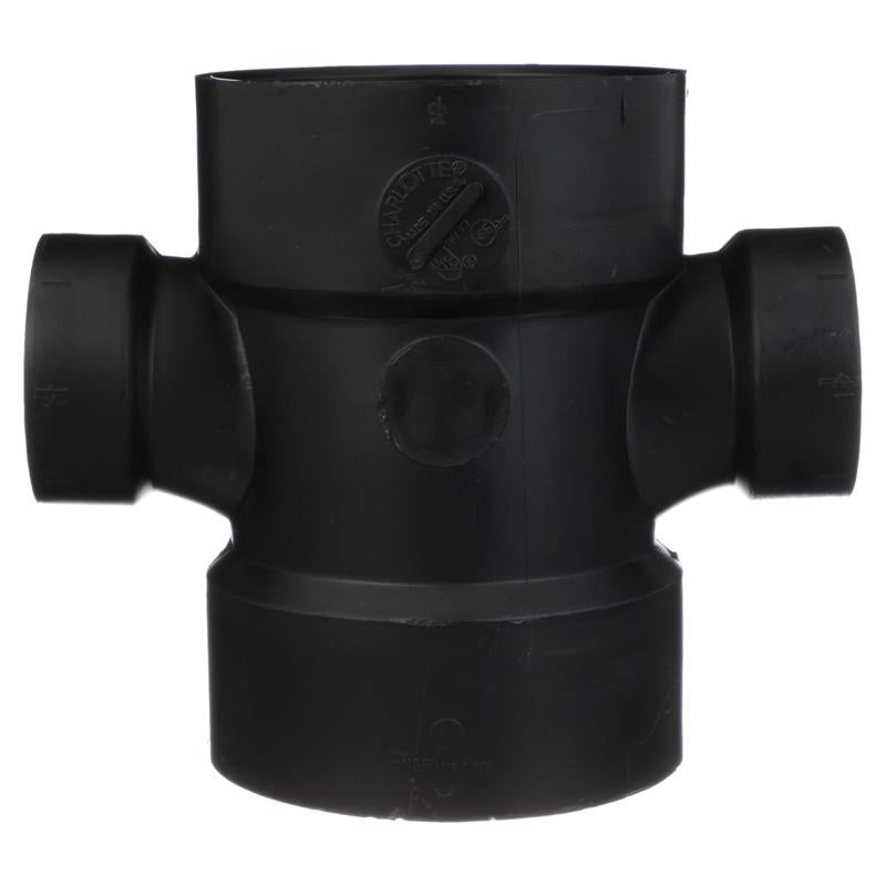 Charlotte Pipe 3 in. Hub X 1-1/2 in. D Hub ABS Sanitary Tee