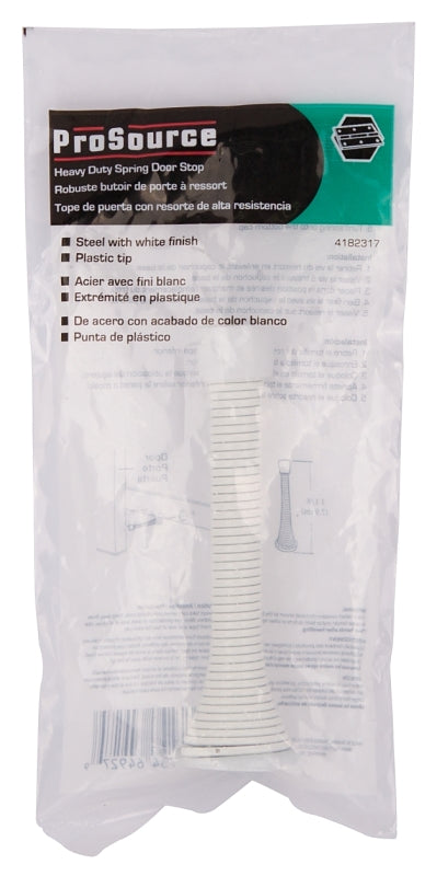 ProSource H62-B048-PS Heavy-Duty Spring, 5/16 in Dia Base, 3-1/8 in Projection, Plastic & Steel, White