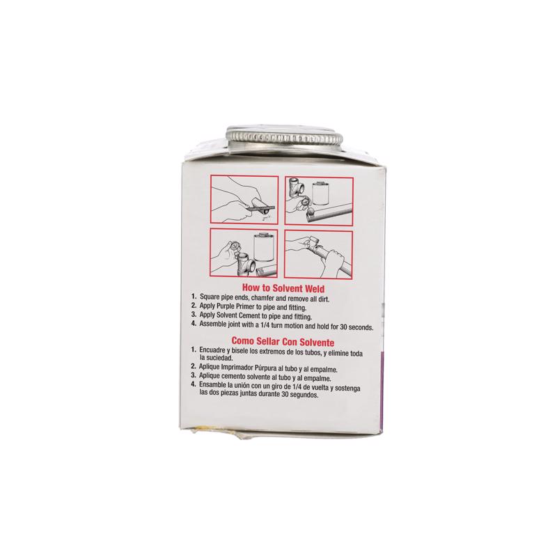 Oatey Handy Pack Clear/Purple Primer and Cement For PVC 4 oz