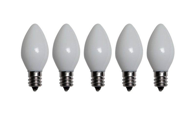 Santas Forest 25781 LED Filament Retro Replacement Bulb, Opaque, C7, White