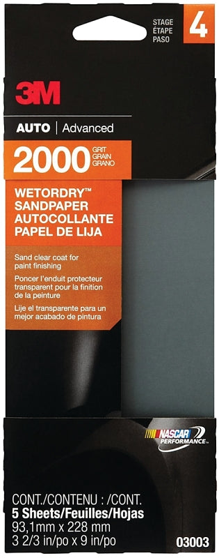 Bondo Wetordry 03003 Automotive Sandpaper, 2000 Grit