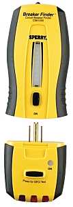 Sperry Instruments CS61200 Circuit Breaker Finder/Locator and GFCI Tester, LED Display, Yellow