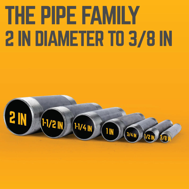 STZ Industries 3/8 in. MIP each X 3/8 in. D MIP Black Steel 4-1/2 in. L Nipple, Pack of 5