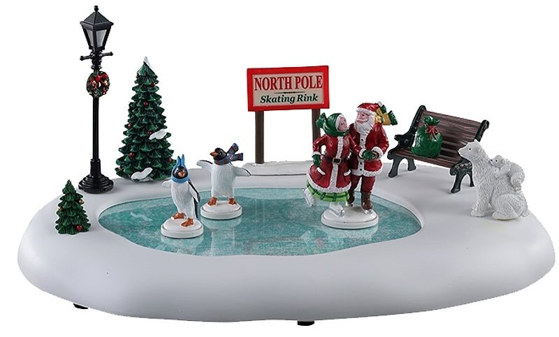Lemax 14837 North Pole Skating Rink Figurine, 4.5 V