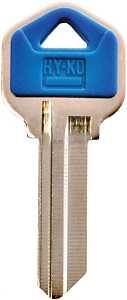 Hy-Ko 13005KW1PB Key Blank, Brass/Plastic, Nickel-Plated, For: Kwikset Cabinet, House Locks and Padlocks, Pack of 5