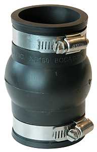 Fernco PXJ-150 Expansion Joint Coupling, 1-1/2 in, PVC, 4.3 psi Pressure