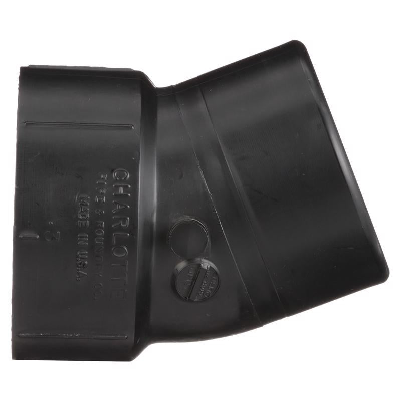 Charlotte Pipe 3 in. Slip X 3 in. D Hub ABS Elbow