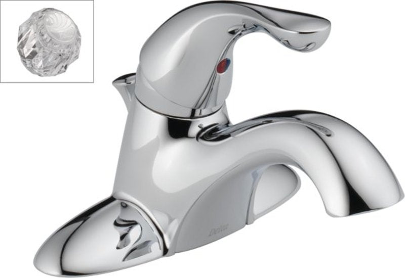 Delta Classic Series 521-PPU-ECO-DST Center Set Bathroom Faucet, 1.2 gpm, 1-Faucet Handle, 3-Faucet Hole, Lever Handle