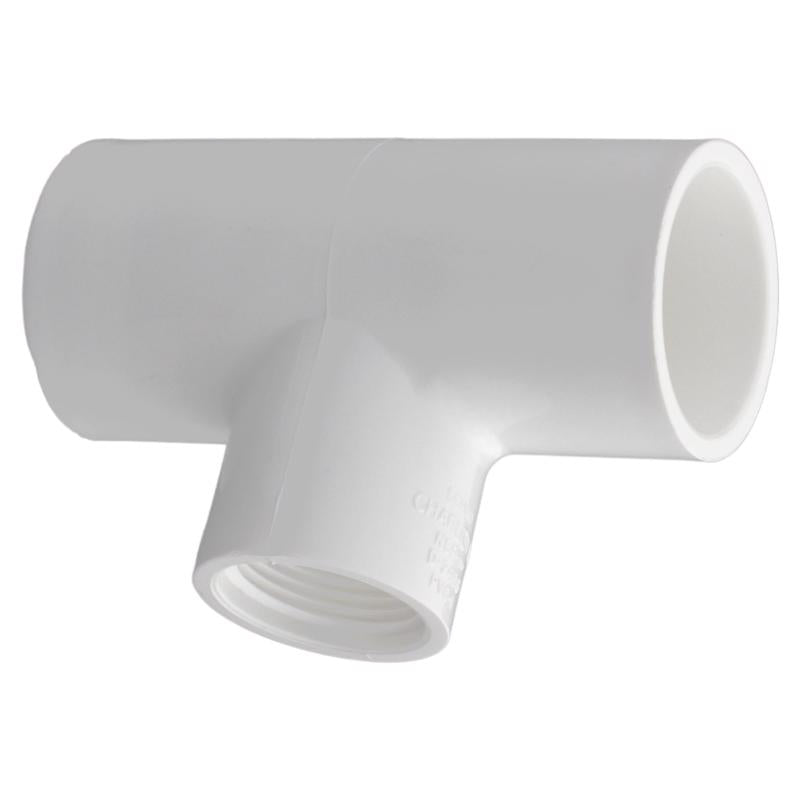 Charlotte Pipe Schedule 40 1 in. Slip X 1 in. D Slip PVC Reducing Tee 1 pk, Pack of 25